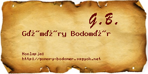 Gömöry Bodomér névjegykártya